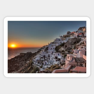 Oia Sunset in Santorini, Greece Sticker